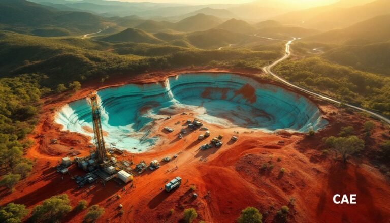 Cannindah Resources Ltd-CAE-Mining site with turquoise and red earth.