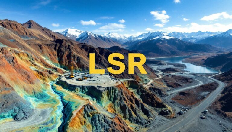Lodestar Minerals Ltd-LSR-LSR mining site in rugged mountain landscape.