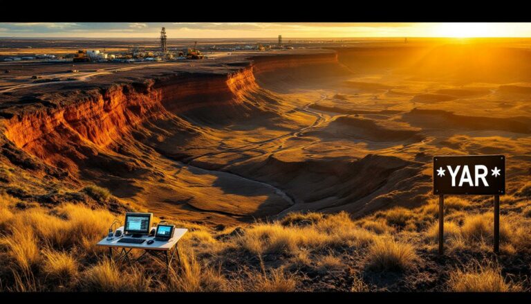 Yari Minerals Ltd-YAR-YAR: Landscape with tech and sign.