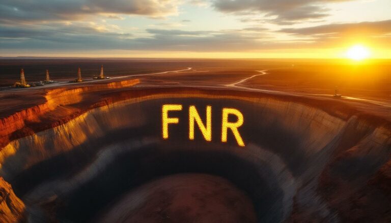 Far Northern Resources Ltd-FNR-FNR glowing in desert mining landscape.