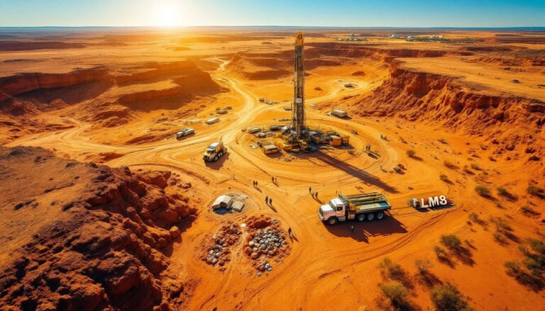 Lunnon Metals Ltd-LM8-Copper mining site under desert sun.