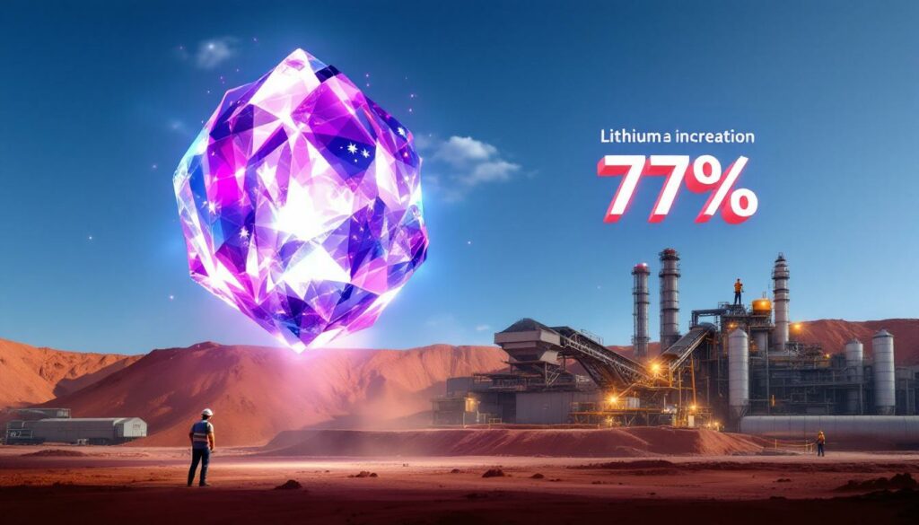 Pilbara Minerals lithium production increases visually.