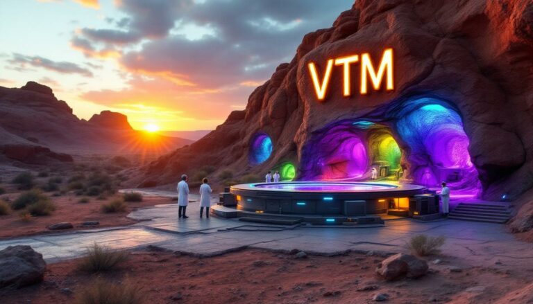 Victory Metals Ltd-VTM-VTM research lab with vibrant caves.