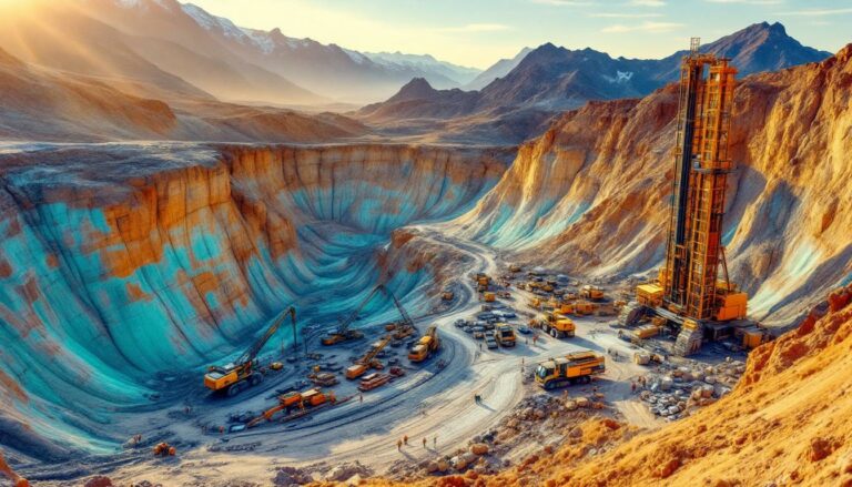 Southern Hemisphere Mining Ltd-SUH-Mining operation in vibrant, mountainous landscape.