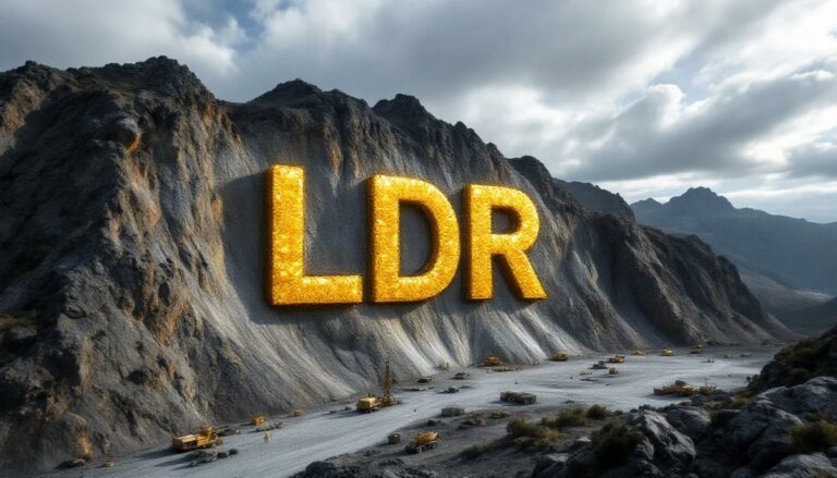 Lode Resources Ltd-LDR-LDR letters in mountainous landscape.