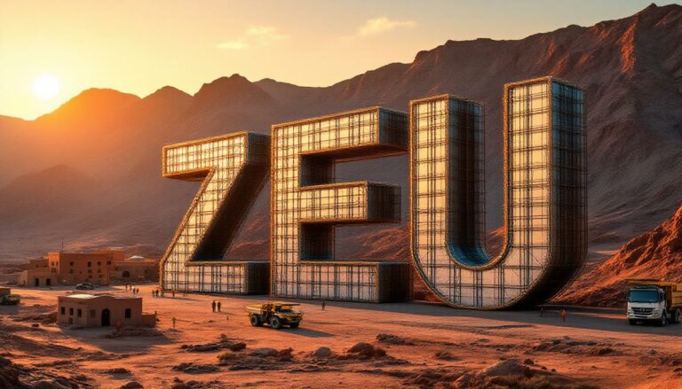 ZEUS Resources Ltd-ZEU-Large ZEU letters in desert sunset.