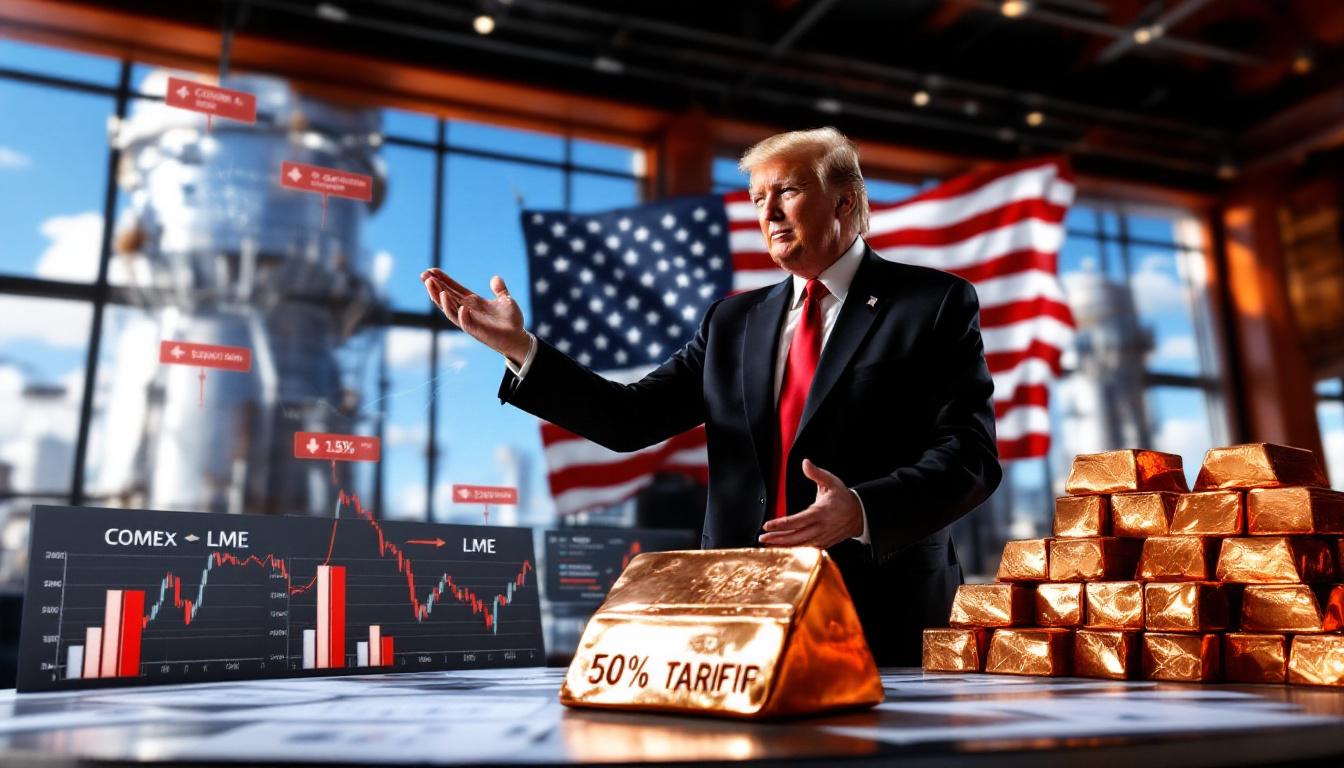 Trump's 50% copper tariffs impact illustrated.