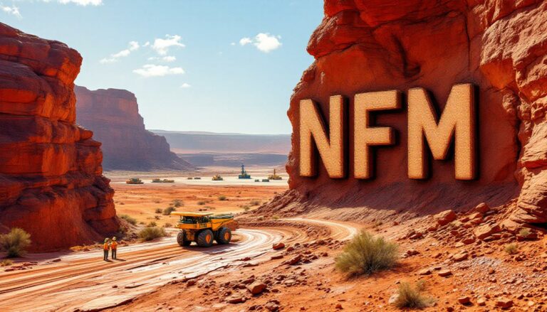 New Frontier Minerals Ltd-NFM-NFM in a scenic red desert landscape.