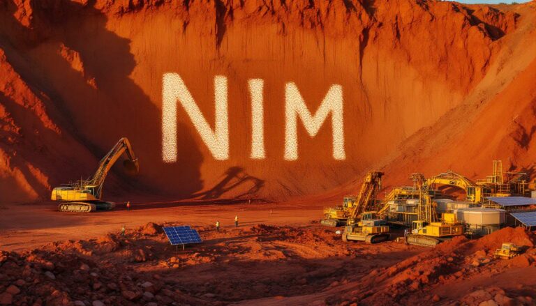 Nimy Resources Ltd-NIM-Mining equipment in a red clay quarry.