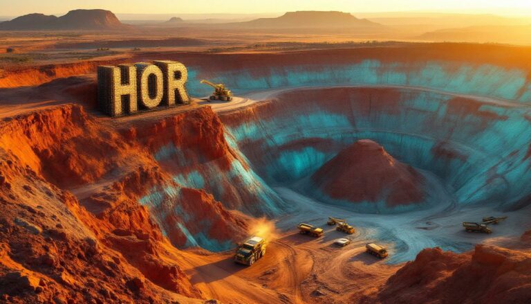 Horseshoe Metals Ltd-HOR-HOR excavation site with heavy machinery.