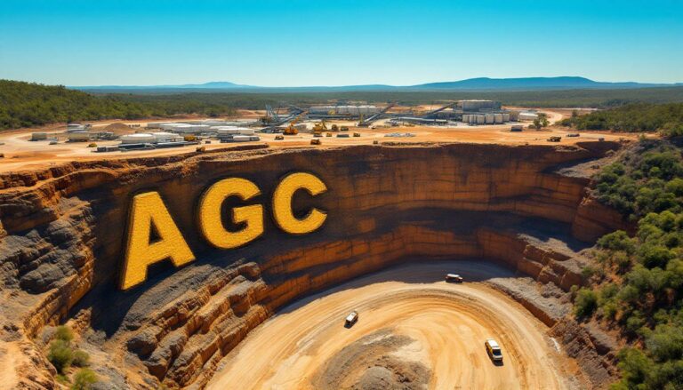 Australian Gold and Copper Ltd-AGC-AGC logo displayed at mining site.