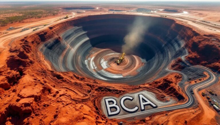 Black Canyon Ltd-BCA-Massive mining site with excavator operations.