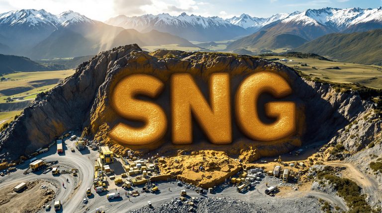 Siren Gold Ltd-SNG-SNG carved in mountain, construction site.