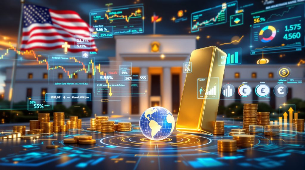 Fed’s shift illustrated with economy visuals.