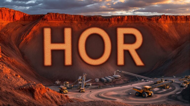 Horseshoe Metals Ltd-HOR-HOR mining site at sunset.
