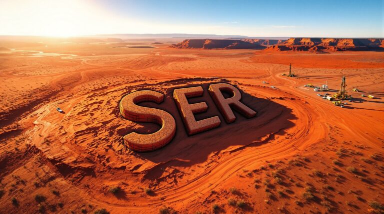 Strategic Energy Resources Ltd-SER-SER letters embedded in desert landscape.