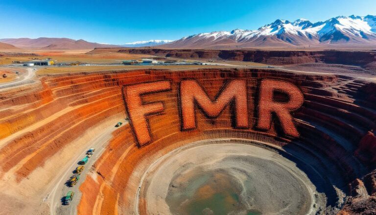 FMR Resources Ltd-FMR-FMR letters carved in open-pit mine.