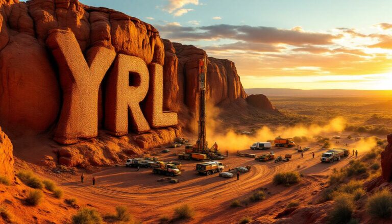 Yandal Resources Ltd-YRL-YRL landscape with desert drilling site.