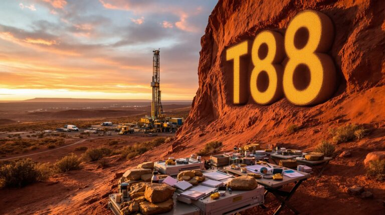 Taiton Resources Ltd-T88-T88 drilling site at sunset.