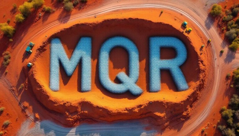 Marquee Resources Ltd-MQR-MQR logo on vibrant desert landscape.