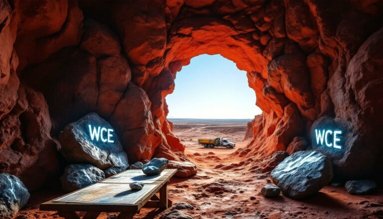 West Coast Silver Ltd-WCE-WCE in a vibrant desert cavern.