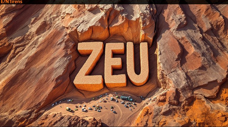ZEUS Resources Ltd-ZEU-ZEU carved into rocky cliffside.