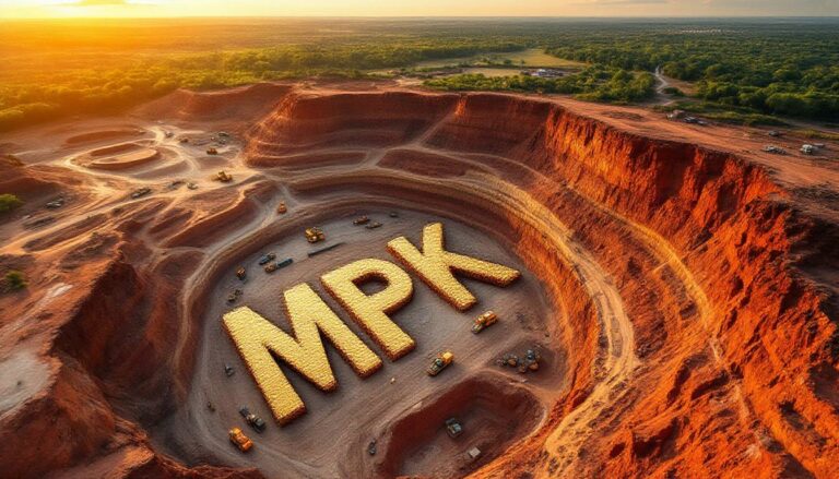 Many Peaks Minerals Ltd-MPK-MPK logo in a vibrant quarry.