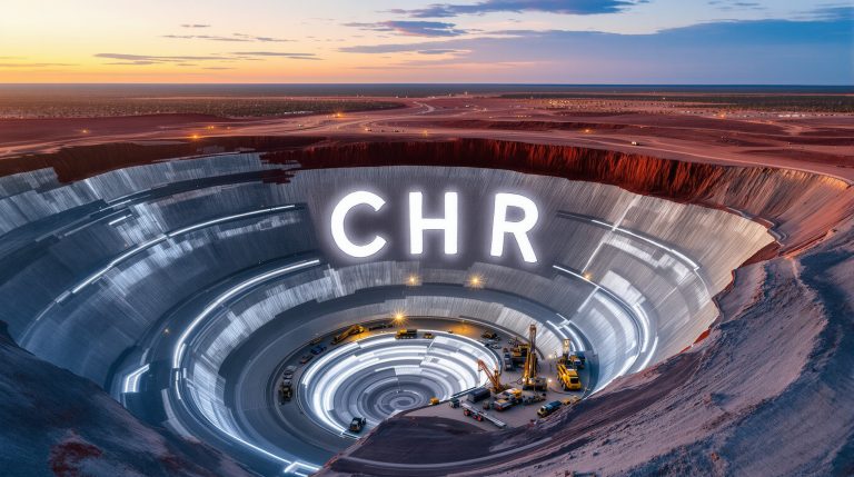 Charger Metals NL-CHR-CHR mining operation in large open pit.