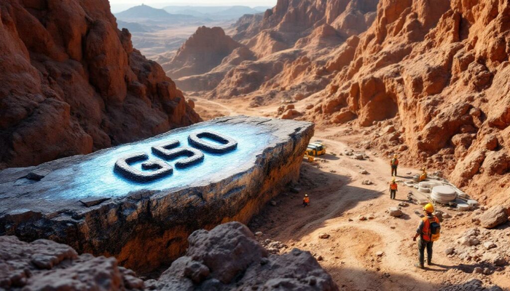 G50 Corp Ltd-G50-G50 text on rocky desert landscape.
