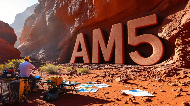 Antares Metals Ltd-AM5-AM5 in desert canyon research scene.