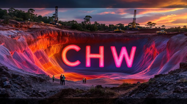Chilwa Minerals Ltd-CHW-CHW logo in vibrant mining landscape.