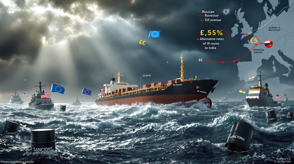 EU and US ships impose Russian oil sanctions.