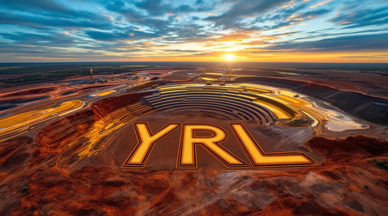 Yandal Resources Ltd-YRL-Sunrise over YRL logo at mine.