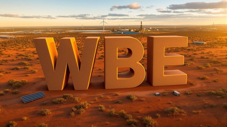 Whitebark Energy Ltd-WBE-WBE letters in desert landscape setting.