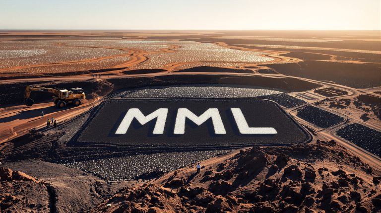 Mclaren Minerals Ltd-MML-MML logo in expansive desert landscape.