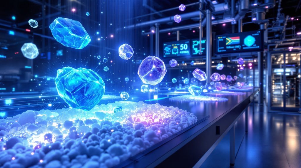 South Africa rare earth extraction innovation visualized digitally.