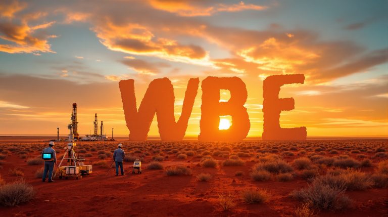 Whitebark Energy Ltd-WBE-WBE structures in desert sunset scenery.