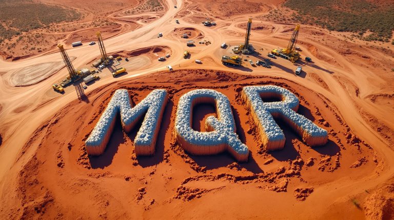 Marquee Resources Ltd-MQR-MQR letters carved in red desert.