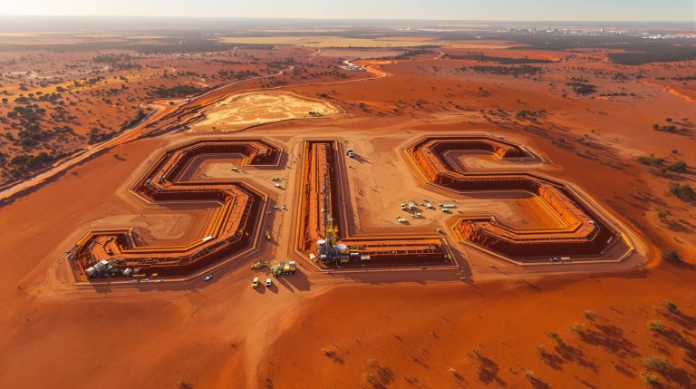 Solstice Minerals Ltd-SLS-Aerial view of red SLS structures.