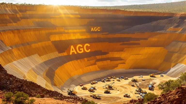 Australian Gold and Copper Ltd-AGC-AGC open pit mine with machinery.