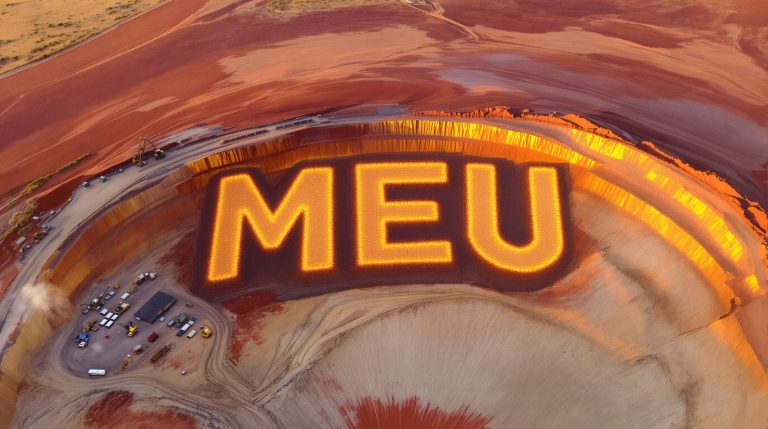 Marmota Ltd-MEU-MEU glowing in a massive mine.