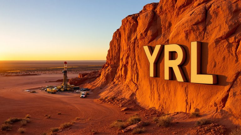 Yandal Resources Ltd-YRL-YRL drilling site in desert landscape.