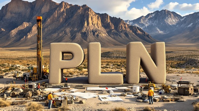 Pioneer Lithium Ltd-PLN-PLN construction in rugged mountainous landscape.