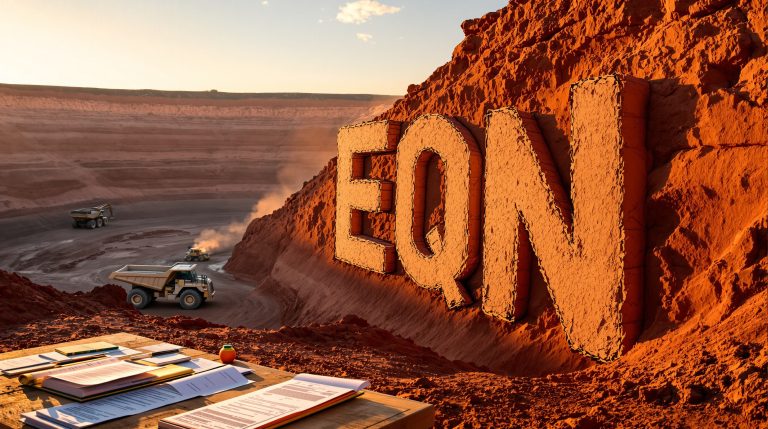 Equinox Resources Ltd-EQN-EQN mining trucks in a quarry.