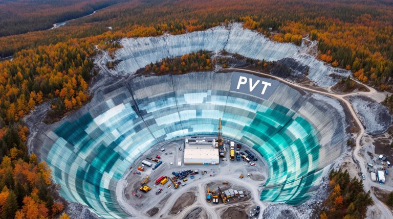 Pivotal Metals Ltd-PVT-PVT mining site with colorful patterns.