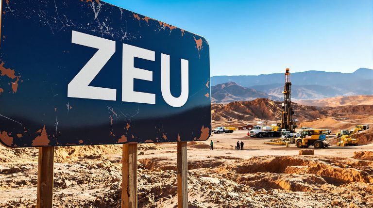 ZEUS Resources Ltd-ZEU-ZEU sign by mining site machinery.