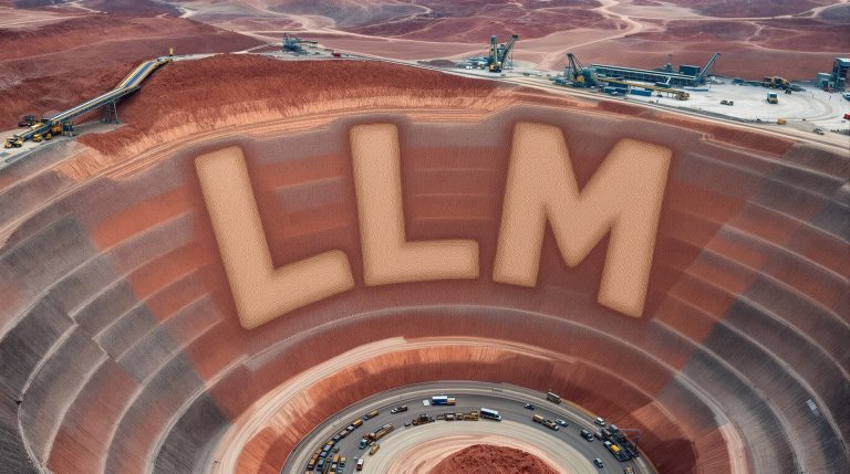 Loyal Metals Ltd-LLM-LLM letters in a mining landscape.