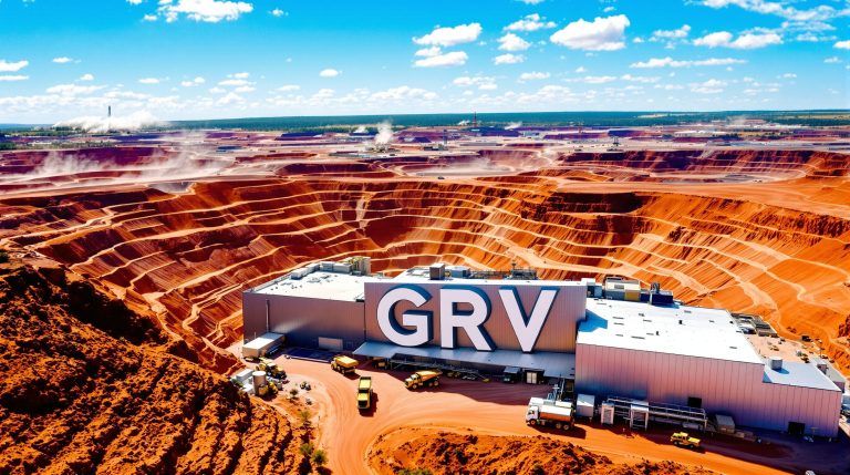 Greenvale Energy Ltd-GRV-GRV facility in expansive red quarry.