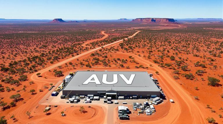 Auravelle Metals Ltd-AUV-AUV facility in remote desert landscape.