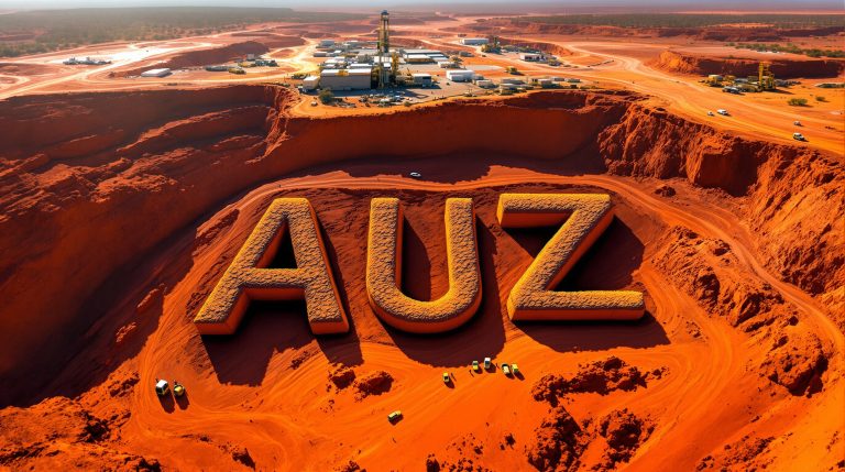 Australian Mines Ltd-AUZ-AUZ mining site with large letters.